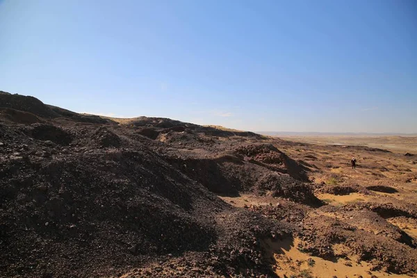 Kopalnie Czarnej Pustyni Pobliżu Merzouga — Zdjęcie stockowe