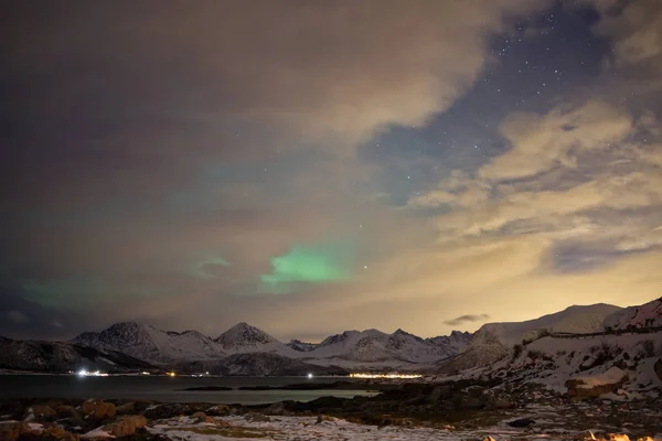 Kuzey Işıklar Tromsø Norveç — Stok fotoğraf