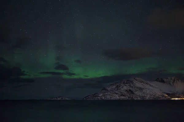 北威特罗姆瑟的北极光 — 图库照片