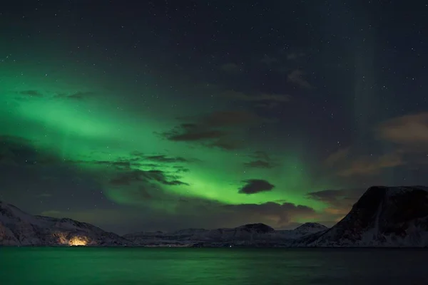 Kuzey Işıklar Tromsø Norveç — Stok fotoğraf
