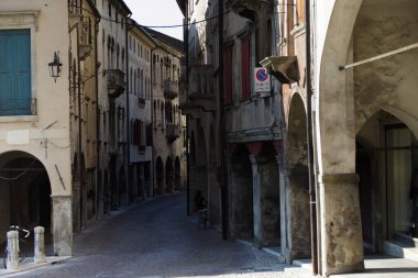 İtalya, Vittorio Veneto, Serravalle mahallesinin detaylı görüntüsü