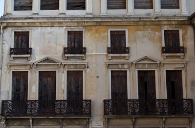 İtalya, Vittorio Veneto, Serravalle mahallesinin detaylı görüntüsü