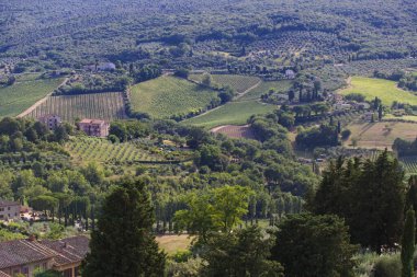 San Gimignano 'daki Salvucci kulesinden manzara