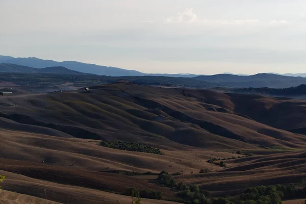 Toscana landskap runt Siena tidigt på morgonen — Stockfoto