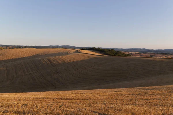 Toskanische Landschaft rund um Siena am frühen Morgen — Stockfoto