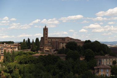 Siena şehrinin çevresindeki Panorama