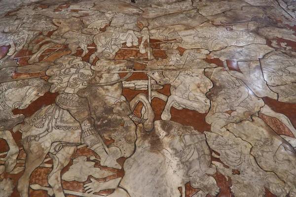 시에나 대성당의 웅장 한 바닥의 세부 모습 — 스톡 사진