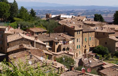 İtalya 'nın Toskana kentindeki küçük ortaçağ köyü Montalcino' da.