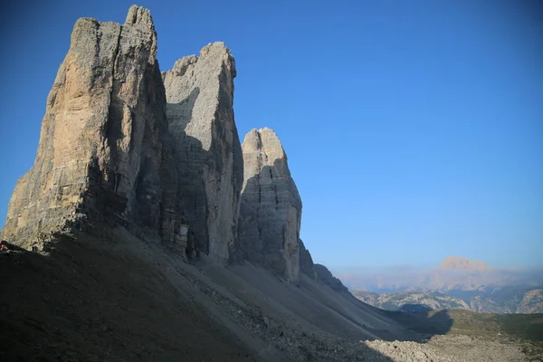 Three Peaks Lavaredo Italian Dolomites Inglés Foto Alta Calidad —  Fotos de Stock