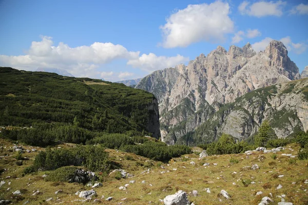 Naturparken Three Peaks Italienska Dolomiterna Högkvalitativt Foto — Stockfoto