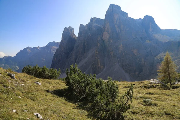 Parque Natural Three Peaks Nas Dolomitas Italianas Foto Alta Qualidade — Fotografia de Stock