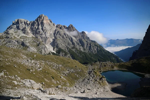 Park Naturalny Trzy Szczyty Włoskich Dolomitach Wysokiej Jakości Zdjęcie — Zdjęcie stockowe