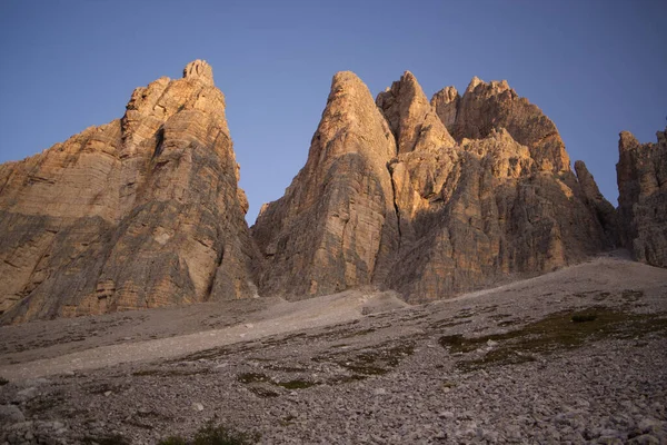 Lado Sur Tres Picos Lavaredo Los Dolomitas Italianos Foto Alta — Foto de Stock