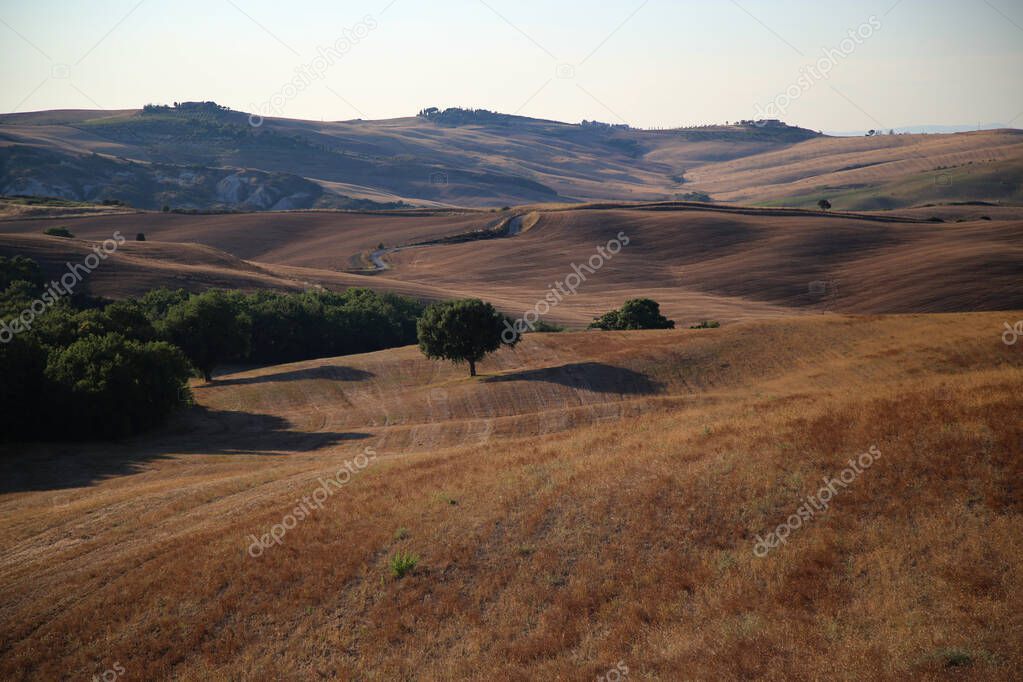 The landscape of The Val DOrcia in Tuscany, Italy