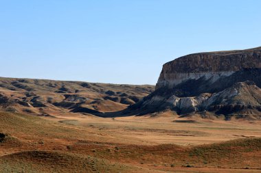 Mangystau 'daki Airakty Kalesi' ndeki Dağlar Vadisi. Yüksek kalite fotoğraf