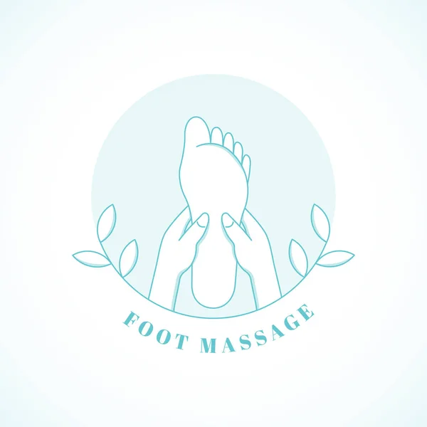 Foot Massage Icon Foot Massages Performed Using Hands — Stock Vector