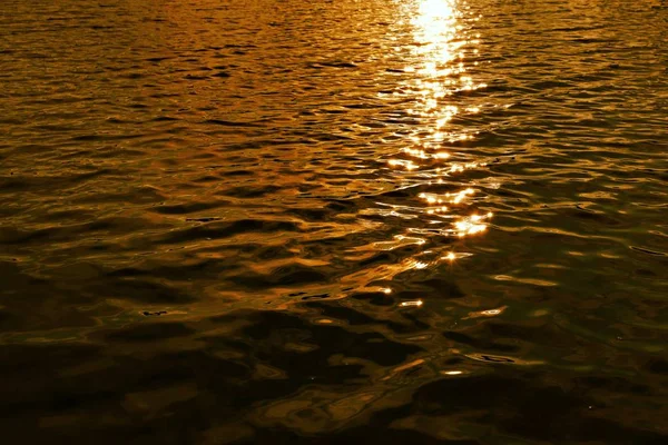 solar track on the surface of the water