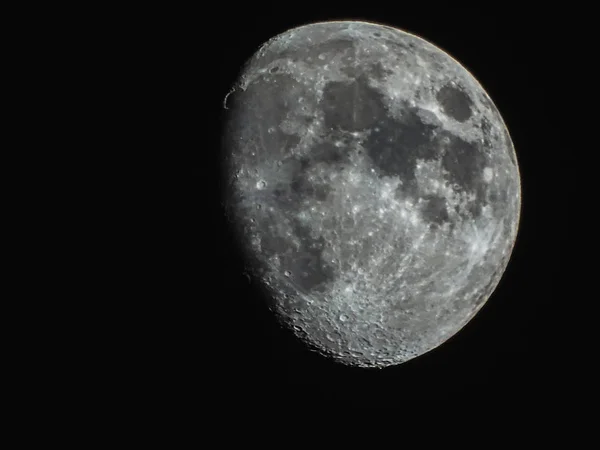 Aufnahme Des Mondes Auf Schwarzem Hintergrund — Stockfoto