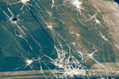 Kırık araba ön camlı arka plan