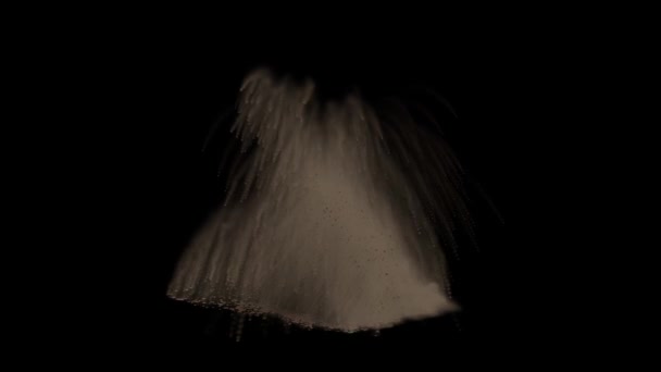Высокий Взрыв Песка Темном Фоне — стоковое видео
