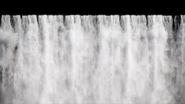 Widok Wodospad Czarnym Tle — Wideo stockowe