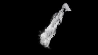 Siyah arka plan üzerine güzel şelale