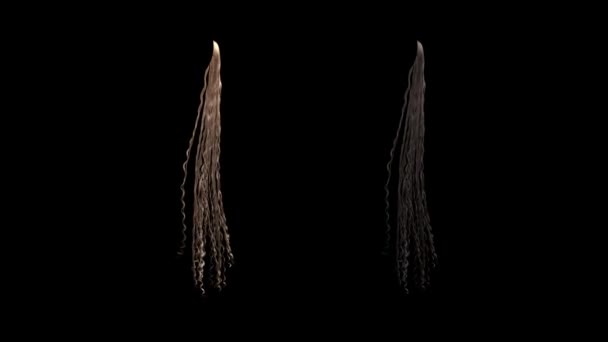 黑背景上的人造头发 — 图库视频影像