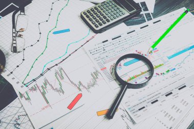 Finansal analizi ve grafikler. Forex ve hisse senedi piyasaları arka plan