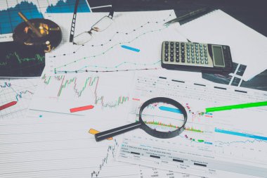 Finansal analizi ve grafikler. Forex ve hisse senedi piyasaları arka plan