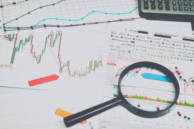 Finansal analizi ve grafikler. Forex ve hisse senedi piyasaları arka plan