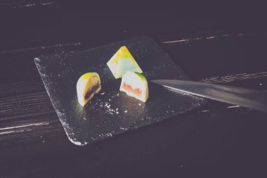 El yapımı tatlılar. Çikolata şekerleme