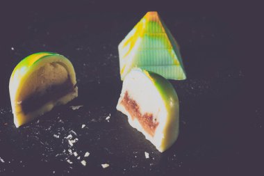 El yapımı tatlılar. Çikolata şekerleme