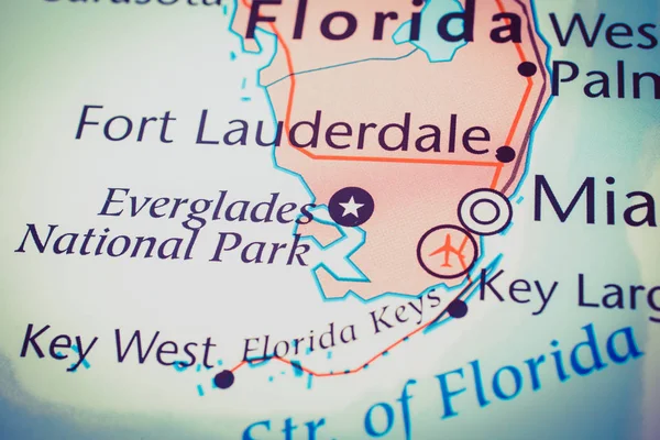 Florida map on a photo