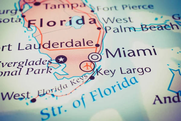 Florida map on a photo