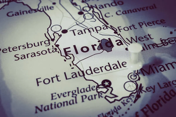 Florida map on a photo