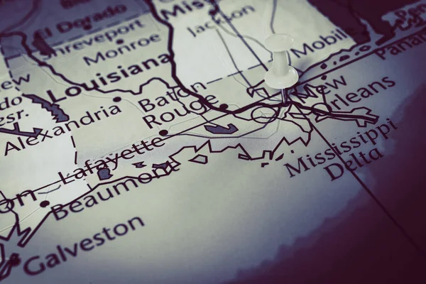 Mississippi Térképen Amerikai Egyesült Államok — Stock Fotó