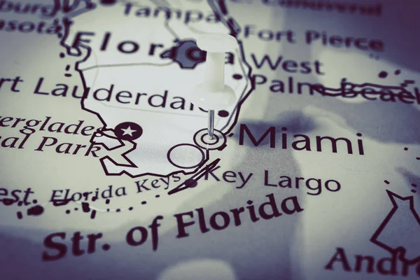 Florida map on a photo