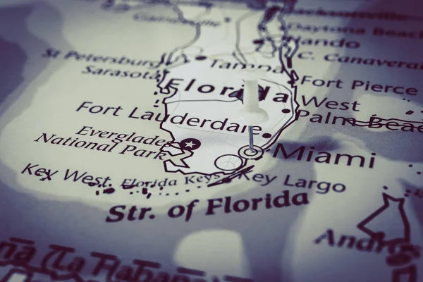 Florida map on a photo