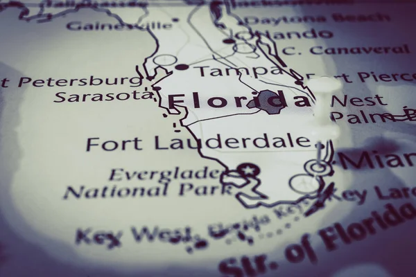 Florida map on a photo