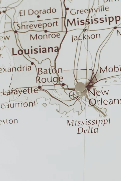 Mississippi Térképen Amerikai Egyesült Államok — Stock Fotó