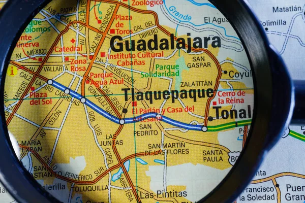 Guadalajara México Mapa — Fotografia de Stock