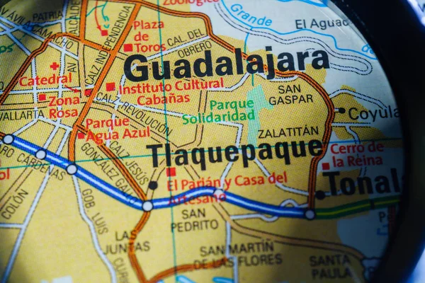 Guadalajara México Mapa — Fotografia de Stock