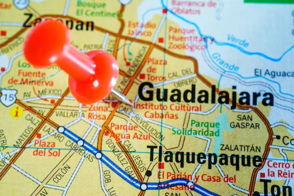 Guadalajara, Mexico on the map