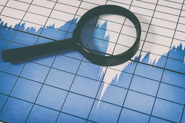 Finanzdiagramme Marktanalyse — Stockfoto