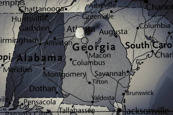 Stát Gruzie Mapě Usa — Stock fotografie