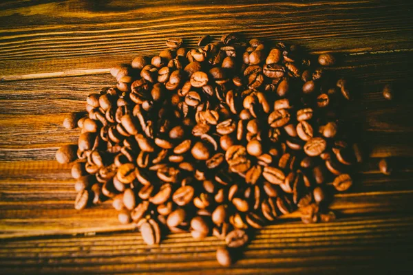 Kaffeebohnen Auf Dem Tisch Hintergrund — Stockfoto