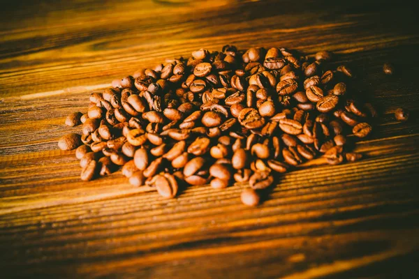 Kaffeebohnen Auf Dem Tisch Hintergrund — Stockfoto