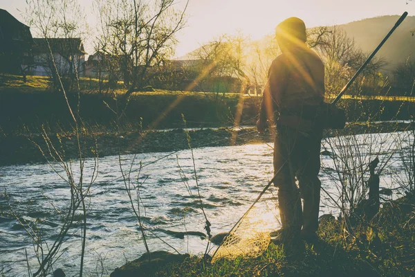 Pesca Sul Fiume — Foto Stock