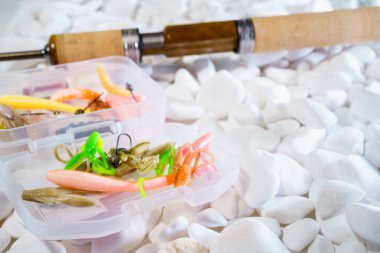 Balıkçılık yem arka plan aralığı