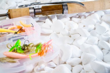 Balıkçılık yem arka plan aralığı